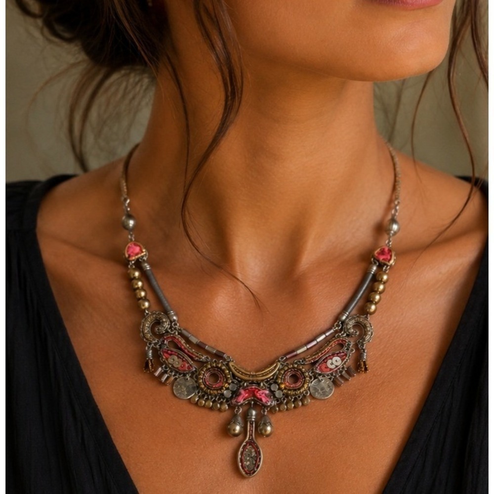 Ayala Bar Signed‎ Wearable Art Statement Necklace Highly Collectible